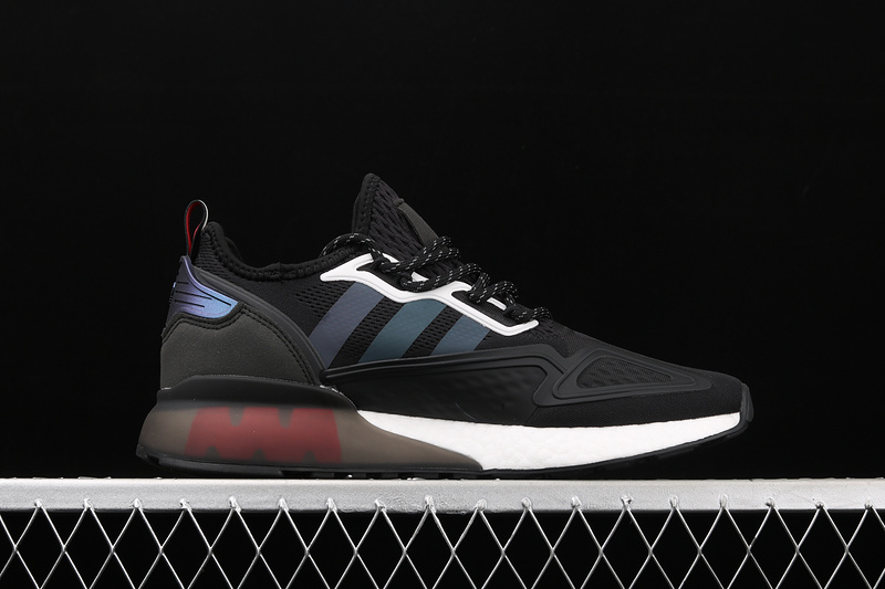 Zg Zx 2K Boost Shoes Core Black/Cloud White/Blue 21