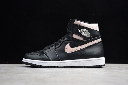 Gz Air Jordan 1 Retro High Black/Rush Maroon-White 27