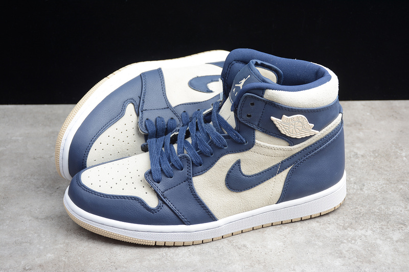 Air Jordan 1 High Retro Navy Blue/White 19