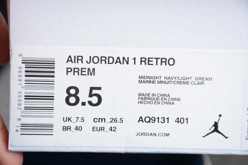 Air Jordan 1 High Retro Navy Blue/White 23