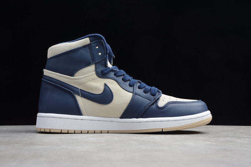 Air Jordan 1 High Retro Navy Blue/White 25