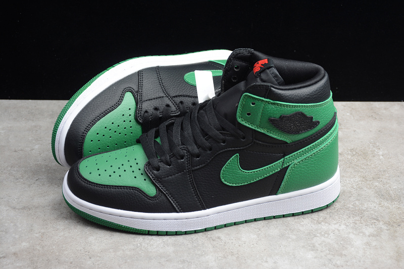 Air Jordan 1 Retro High Og Black/White-Pine Green/Gym Red Orange 25