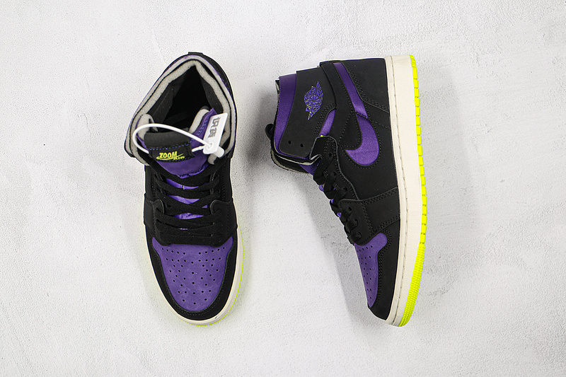 Air Jordan 1 High Zoom Halloween Black/Court Purple/Lemon Venom/Sail 3