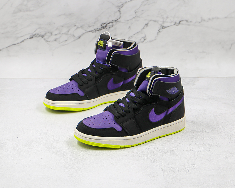 Air Jordan 1 High Zoom Halloween Black/Court Purple/Lemon Venom/Sail 15