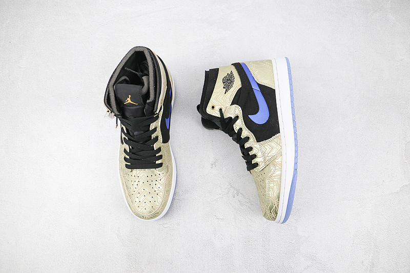 Air Jordan 1 Zoom Comfort Gold Laser Black/Blue 5