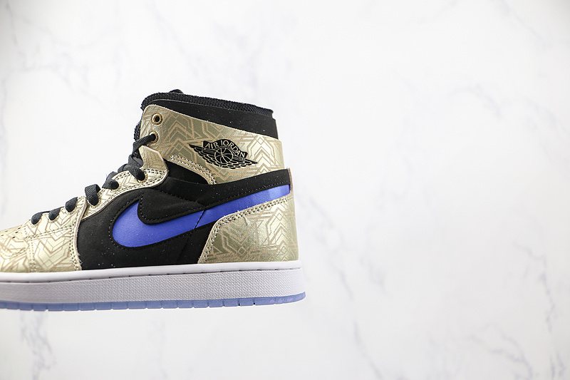 Air Jordan 1 Zoom Comfort Gold Laser Black/Blue 9