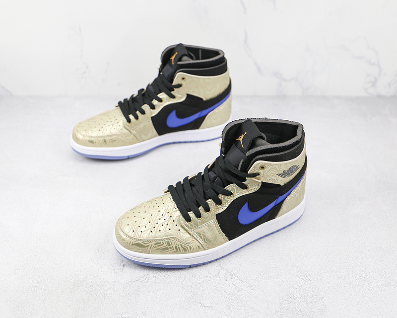 Air Jordan 1 Zoom Comfort Gold Laser Black/Blue 11