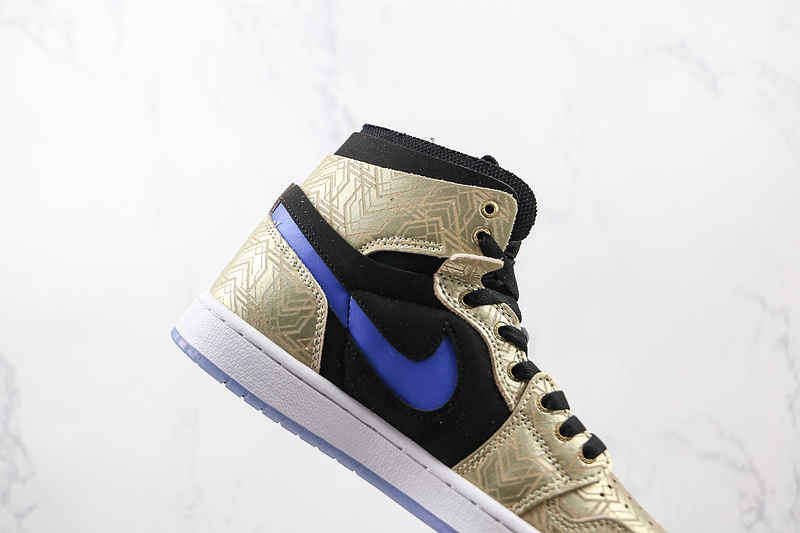 Air Jordan 1 Zoom Comfort Gold Laser Black/Blue 17