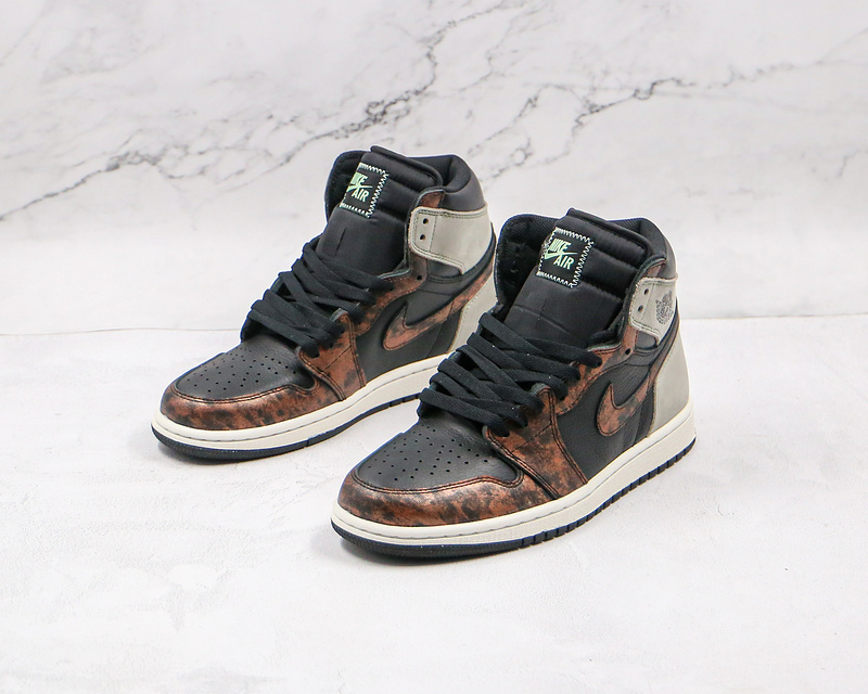 Air Jordan 1 Retro High Patina Rust Shadow Black/Grey-Rust 17