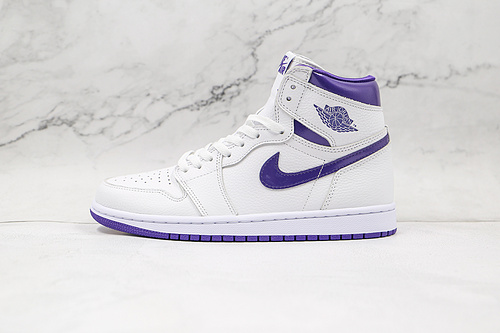 Air Jordan 1 Retro High White/White/Court Purple 13