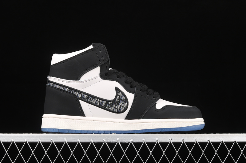 Di*Or X Air Jordan 1 High Black/White/Black 5