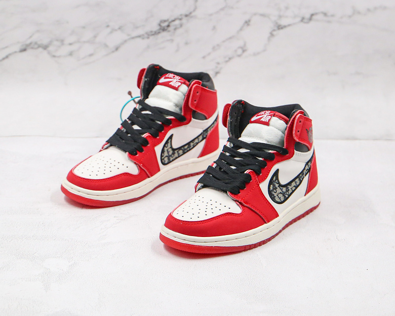 Di*Or X Air Jordan 1 High White/Black/Red 11