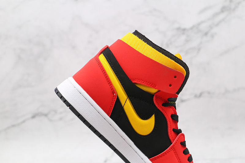 Air Jordan 1 High Zoom Comfort Black/Chile Red/White/University Gold 5