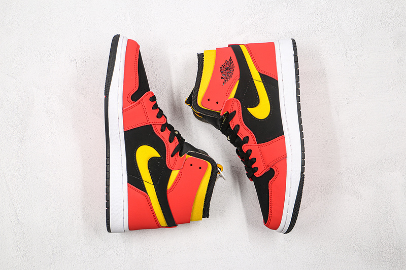 Air Jordan 1 High Zoom Comfort Black/Chile Red/White/University Gold 7