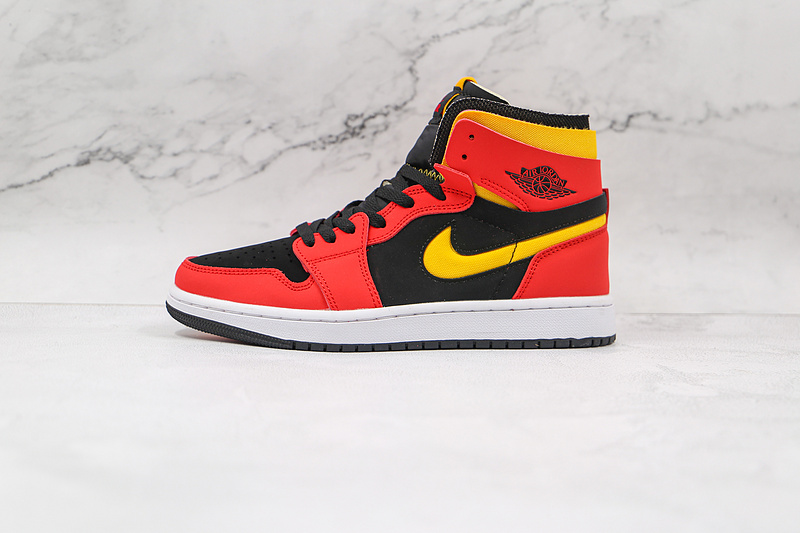 Air Jordan 1 High Zoom Comfort Black/Chile Red/White/University Gold 11