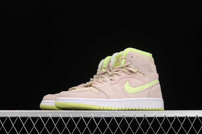 Air Jordan 1 Zoom Cmft Pearl White/Fossil-Lemon Twist-White 9