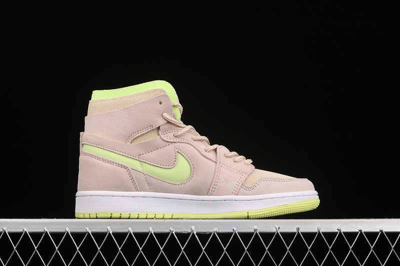 Air Jordan 1 Zoom Cmft Pearl White/Fossil-Lemon Twist-White 11