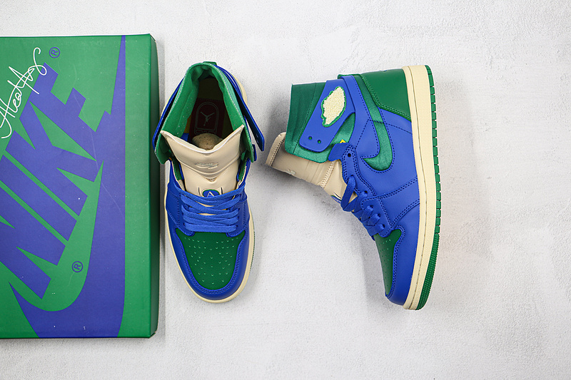 Aleali May X Air Jordan 1 High Zoom Comfort Califia Hyper Royal/Pine Green/White 7