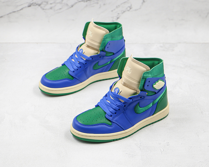 Aleali May X Air Jordan 1 High Zoom Comfort Califia Hyper Royal/Pine Green/White 15