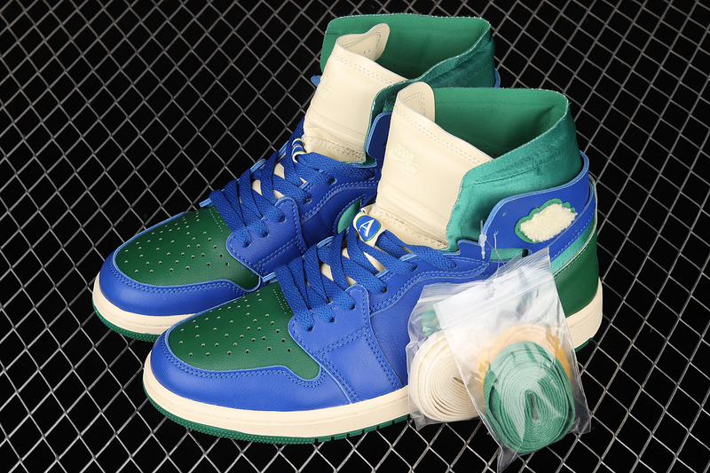 Aleali May X Wmns Air Jordan 1 High Zoom Comfort Califia Hyper Royal/Pine Green 9