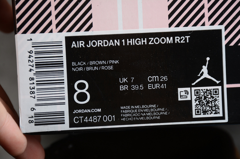 Air Jordan 1 High Zoom R2t Black/Brown/Pink 17