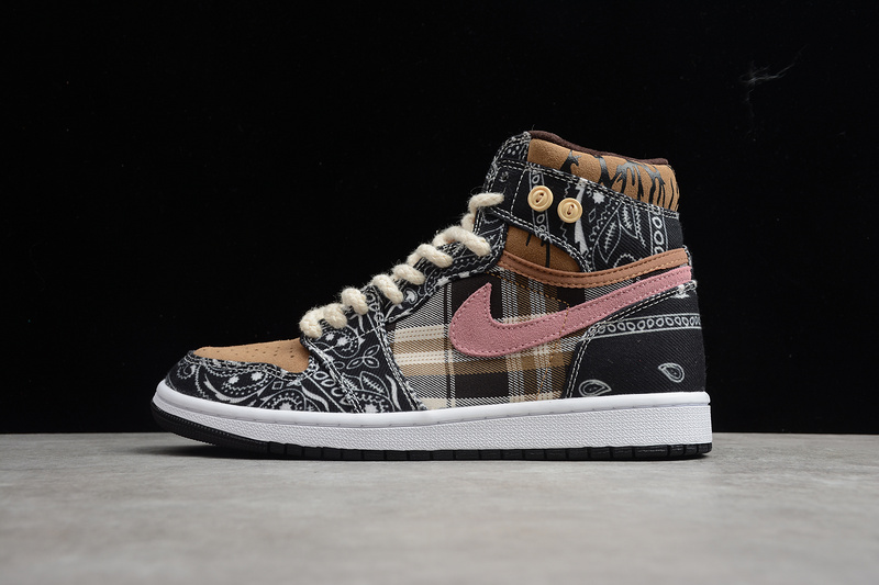 Air Jordan 1 High Zoom R2t Black/Brown/Pink 23