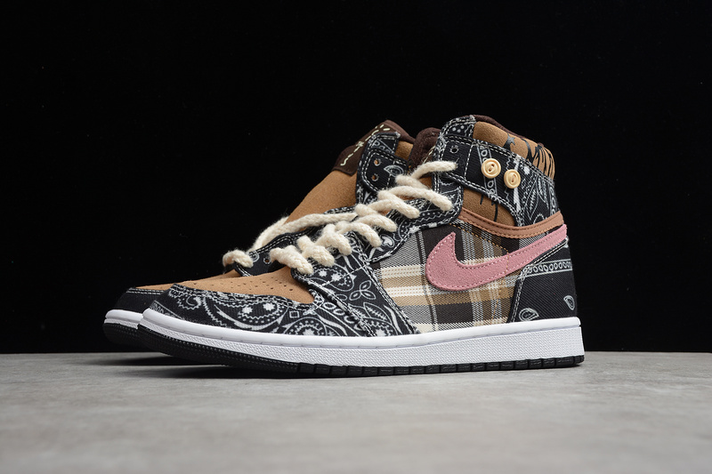 Air Jordan 1 High Zoom R2t Black/Brown/Pink 25