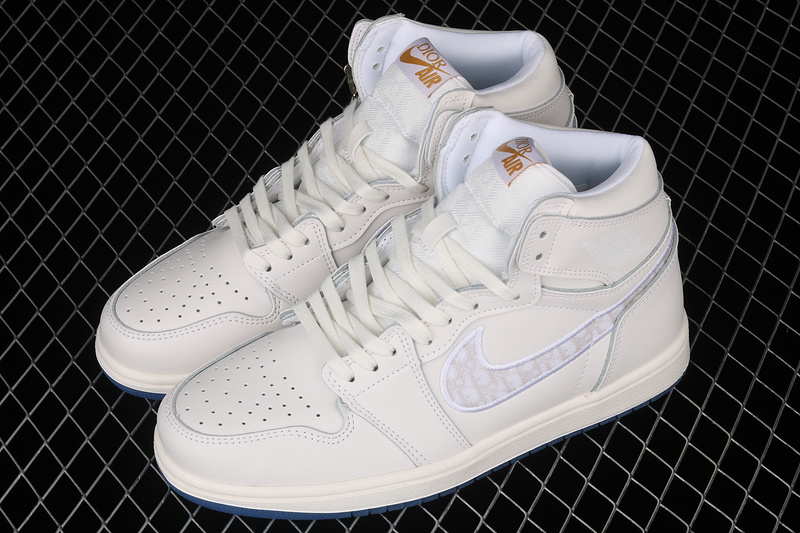 Di*Or X Air Jordan 1 High Beige/White/White 17