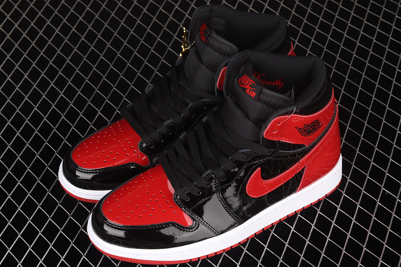 Air Jordan 1 Retro High Og Patent Bred Black/White/Varsity Red 19