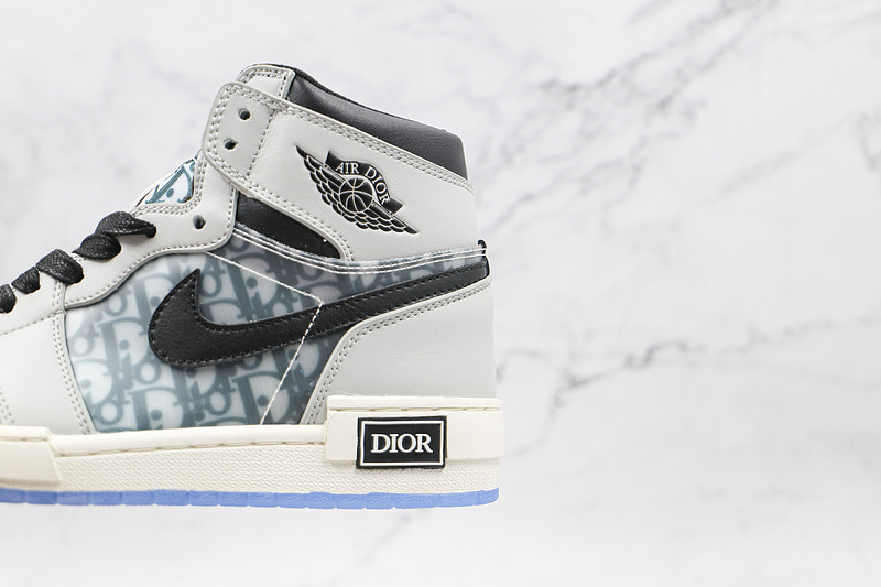 Di*Or X Air Jordan 1 High Wolf Grey/Blue/Black-White 11