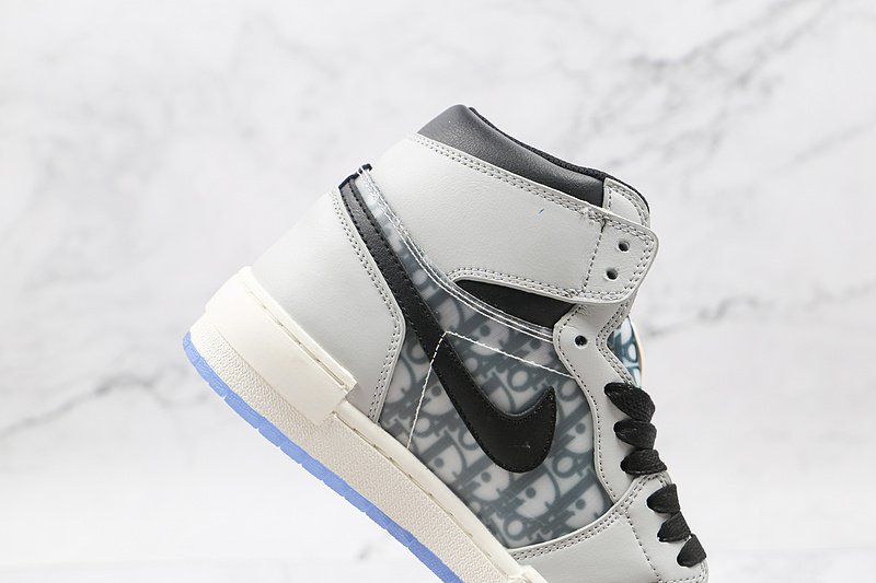 Di*Or X Air Jordan 1 High Wolf Grey/Blue/Black-White 13