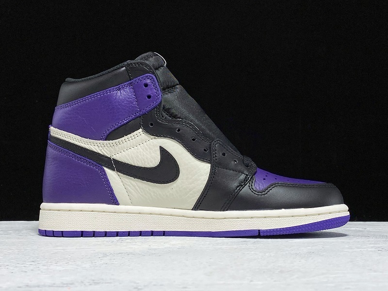 Get Air Jordan 1 Retro High Og Court Purple/Black-Sail 7