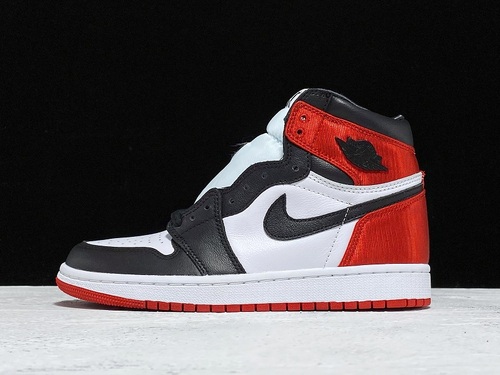 Get Air Jordan 1 Retro High Satin Black Toe Black/White 21