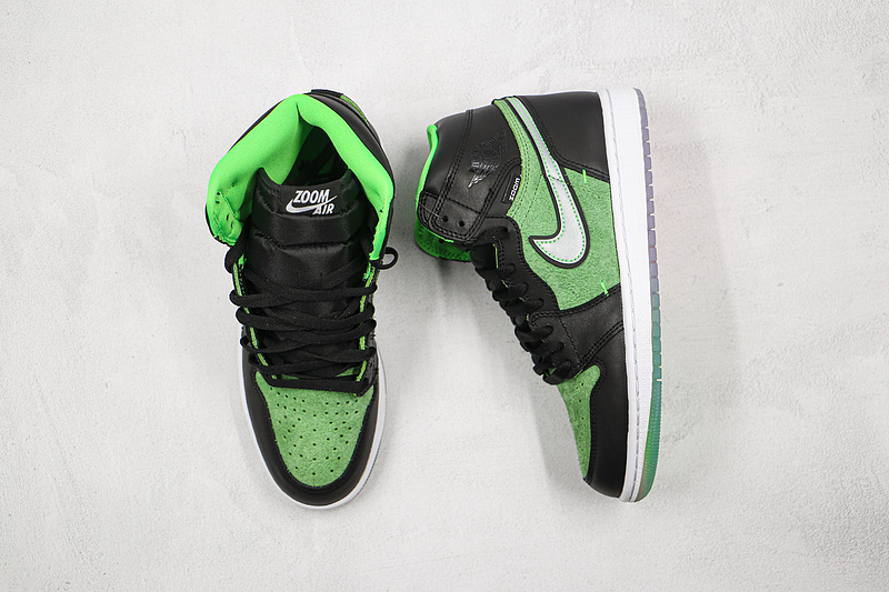 Air Jordan 1 High Zoom Zen Green Black/Black/Tomatillo/Rage Green 3