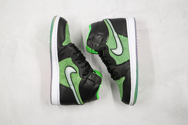 Air Jordan 1 High Zoom Zen Green Black/Black/Tomatillo/Rage Green 5