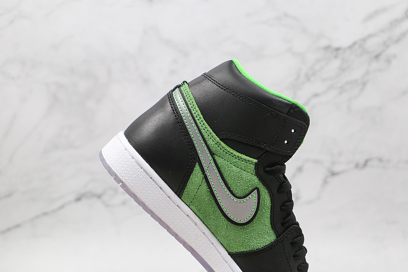 Air Jordan 1 High Zoom Zen Green Black/Black/Tomatillo/Rage Green 9