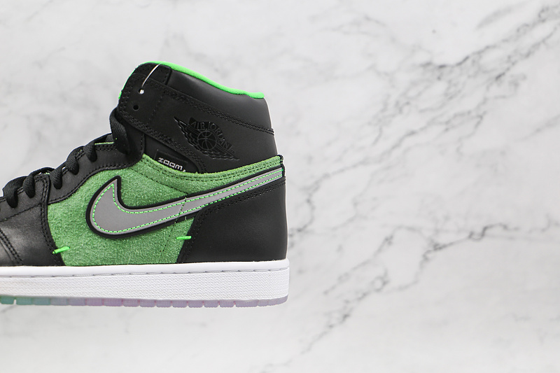 Air Jordan 1 High Zoom Zen Green Black/Black/Tomatillo/Rage Green 13