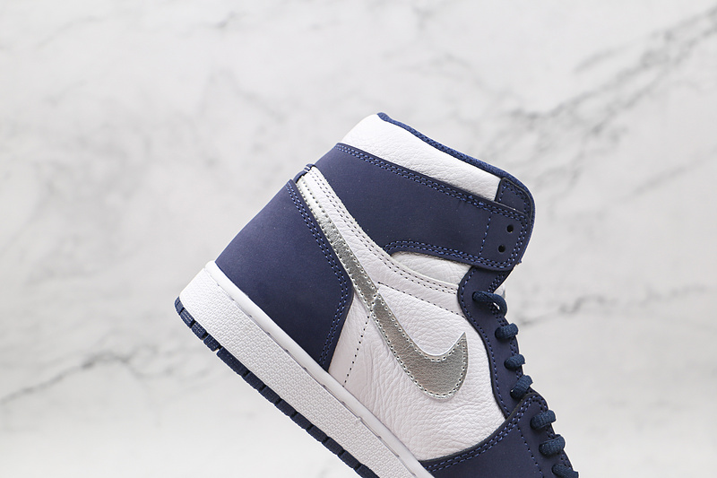 Air Jordan 1 Retro High Co.Jp White/Midnight Navy/Metallic Silver 13