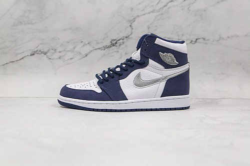 Air Jordan 1 Retro High Co.Jp White/Midnight Navy/Metallic Silver 15