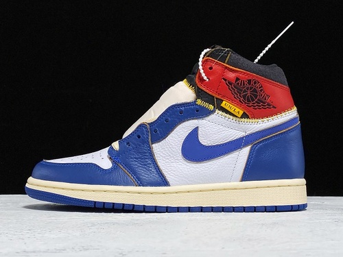 Get Air Jordan 1 Retro High Nrg/Un White/Storm Blue/Red 27