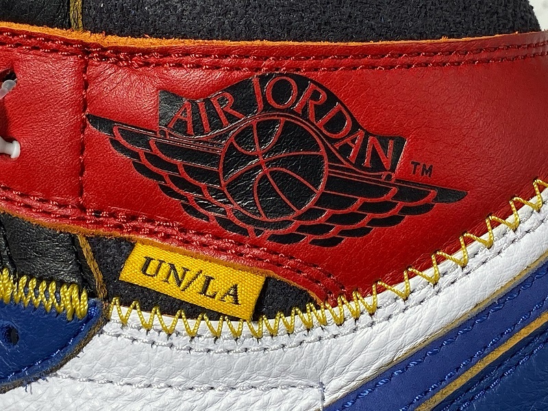 Get Air Jordan 1 Retro High Nrg/Un White/Storm Blue/Red 29