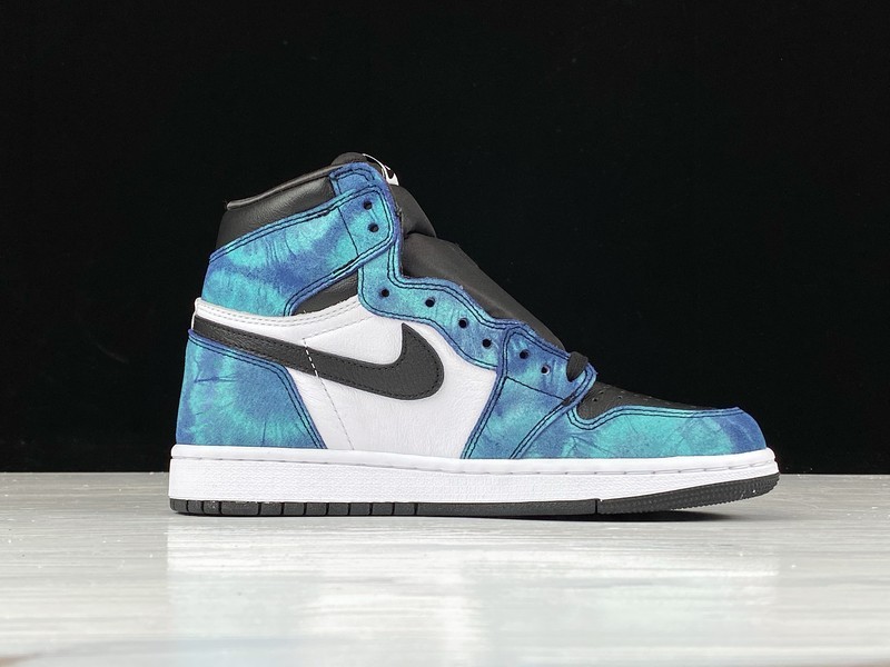 Air Jordan 1 Retro High Og Tie Dye White/Black-Aurora Green 23