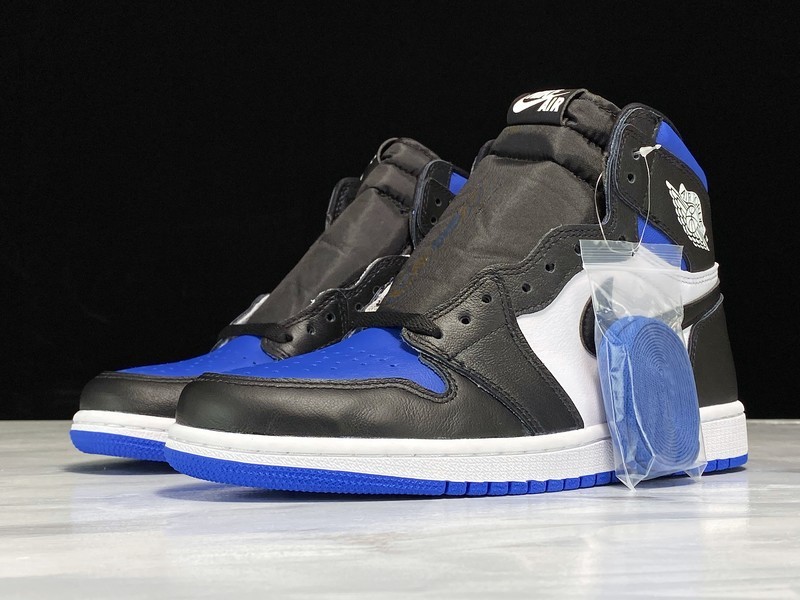 H12 Air Jordan 1 High Og Black/White-Game Royal-Black 11