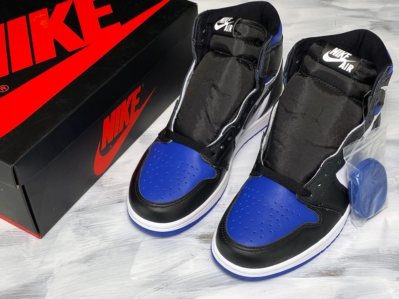 H12 Air Jordan 1 High Og Black/White-Game Royal-Black 23