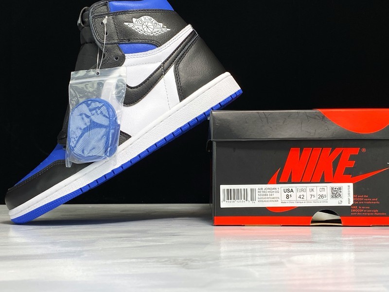 H12 Air Jordan 1 High Og Black/White-Game Royal-Black 29