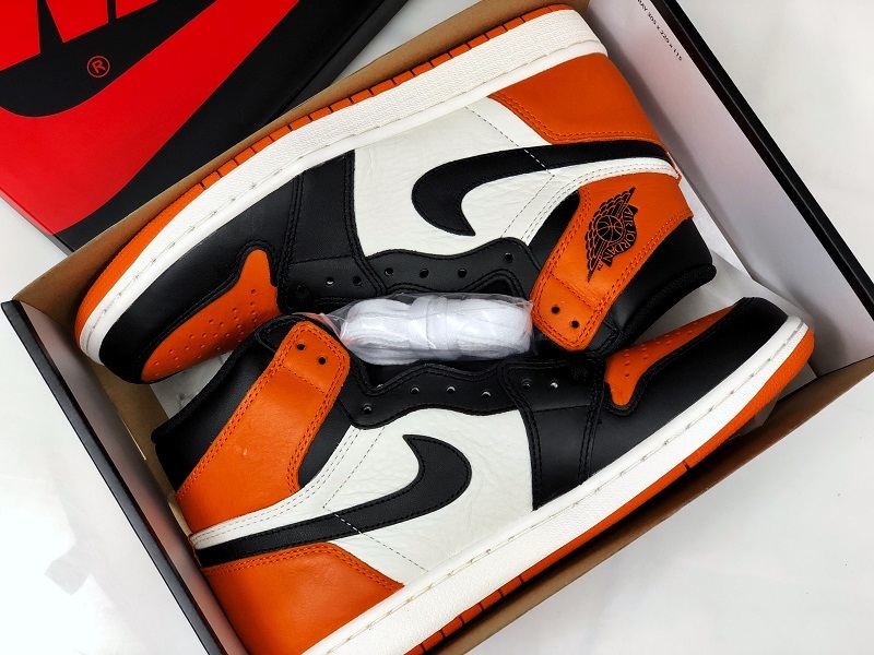 Hupu Air Jordan 1 Retro High Shattered Backboard Black/Starfish 7