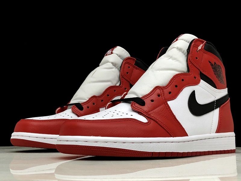 Hupu Air Jordan 1 Retro High Og Chicago White/Black-Varsity Red 3