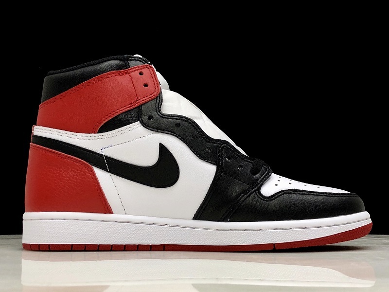 Hupu Air Jordan 1 Retro High Og Black Toe White/Black-Gym Red 23