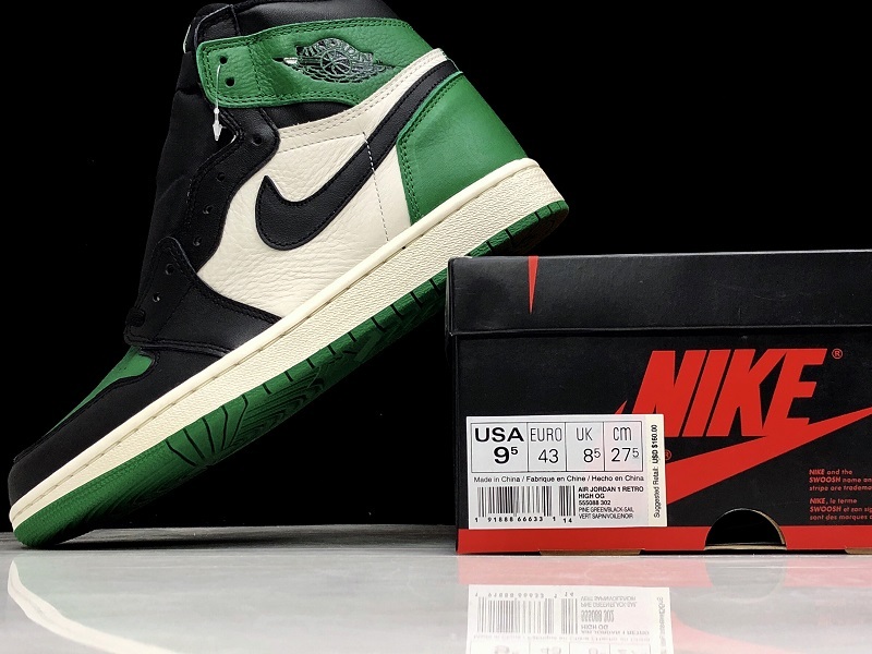 Hupu Air Jordan 1 Retro High Og Pine Green/Black 5