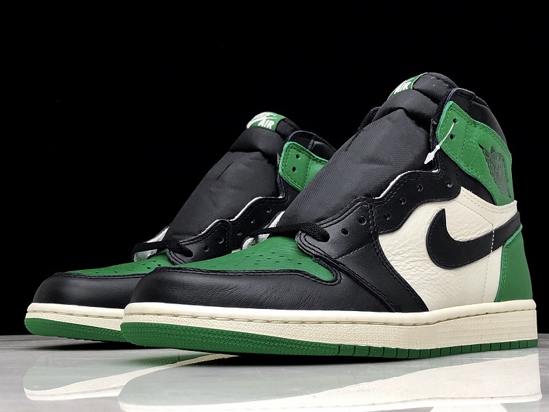 Hupu Air Jordan 1 Retro High Og Pine Green/Black 21